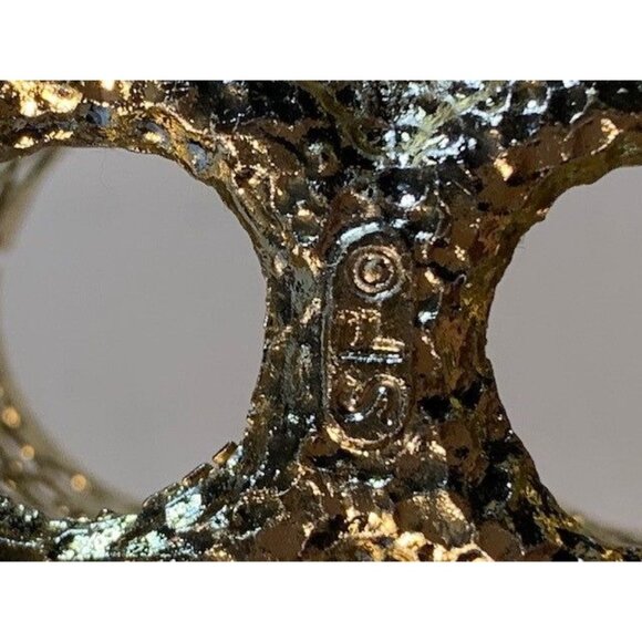 Hollywood Regency Gold Tone Filigree 4 Tube Lipstick Holder Cherub SF Sam Fink - Picture 5 of 9